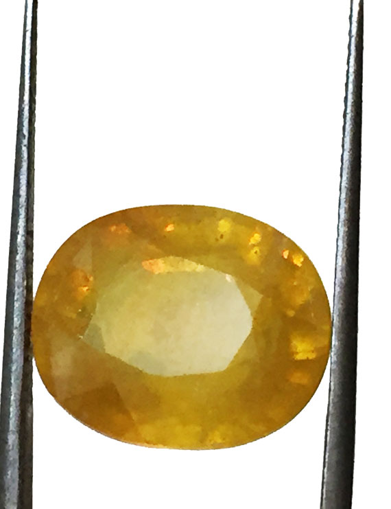 10.92 ct/12.25 ratti Natural Certified Bangkok Pukhraj/Yellow Sapphire